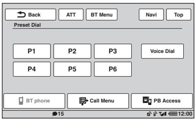 SONY XNV-L77BT TOMTOM - Appuyez sur TOP, puis appuyez sur « BT Phone » dans le menu principal. - 1
