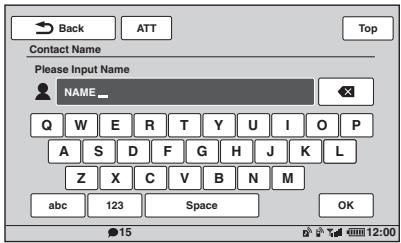 SONY XNV-L77BT TOMTOM - Informationen zur Tastatur zum Bearbeiten von Name - 1