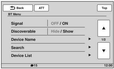 SONY XNV-L77BT TOMTOM - Appuyez sur « BT Menu » - 1
