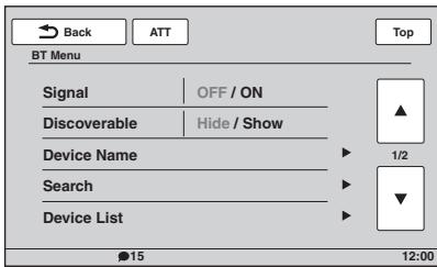 SONY XNV-L77BT TOMTOM - Berühren Sie „BT Menu". - 1