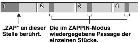 SONY XNV-L77BT TOMTOM - Suchen nach einem Stück durch Anspielenden Stücke ZAPPINTM - 1