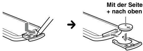SONY XNV-L77BT TOMTOM - Austauschen der Lithiumbatterie der Kartenfernbedienung - 1