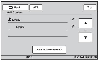 SONY XNV-L77BT TOMTOM - Een contactpersoon toevoegen door de naam en het nummer in te voeren - 1