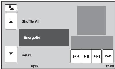 SONY XNV-L77BT TOMTOM - Wiedergeben von Stücken in einem Channel — SensMe™ channels - 1