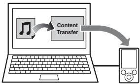 SONY XNV-L77BT TOMTOM - Tracks over zetten maar het USB-apparaat met "Content Transfer" - 1