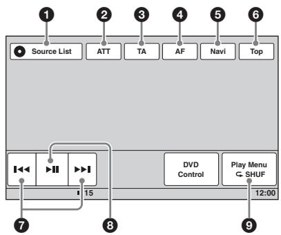 SONY XNV-L77BT TOMTOM - Commandes de la lecture - 1