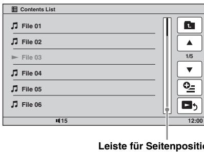 SONY XNV-L77BT TOMTOM - Berühren Sie während der Wiedergabe „List". - 1