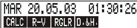 HP 17BII+ - Affichage de l'heure et de la date - 1