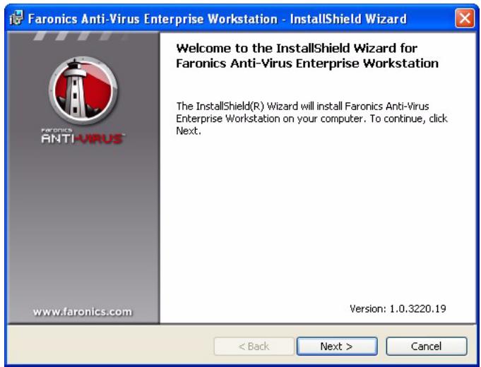 FARONICS ANTI-VIRUS - Installation manuelle de Faronics Anti-Virus sur un poste de travail - 1
