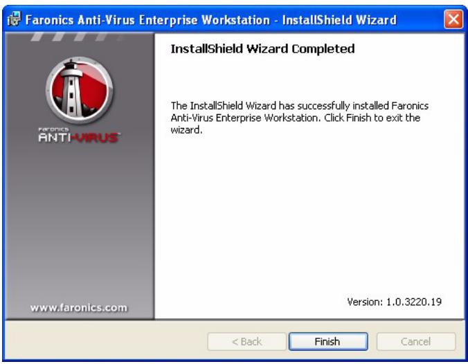 FARONICS ANTI-VIRUS - Installation manuelle de Faronics Anti-Virus sur un poste de travail - 6