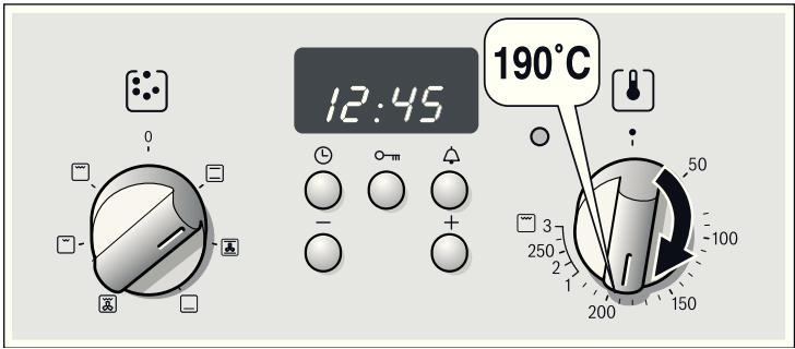 BOSCH HBN231E4 - Fūtési modok és hörmséklet - 2