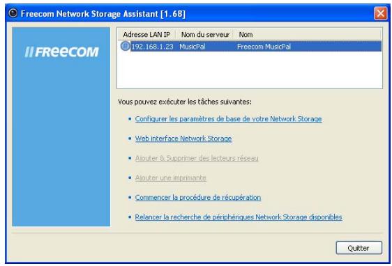 FREECOM MUSICPAL - Installation du logiciel freecom network storage assistant (PC) - 2