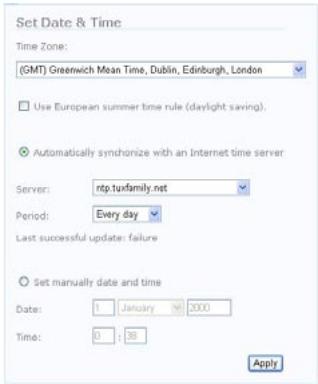 FREECOM MUSICPAL - Utilisation d'un serveur NTP - 1
