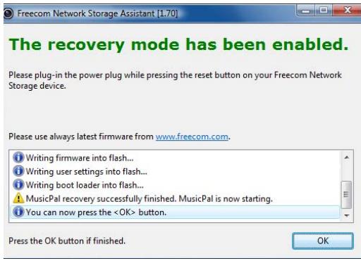 FREECOM MUSICPAL - Lancer la procédure de réparation - 2