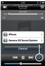 GENEVA SOUND SYSTEM MODEL XS - How do the Bluetooth settings look like in the iPhone®? - 2