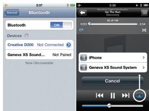 GENEVA SOUND SYSTEM MODEL XS - Quels sont les paramètres Bluetooth dans l'iPhone® ? - 1