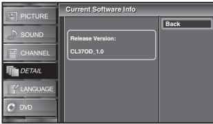 SYLVANIA LD370SSX - Confirm the version of the software currently used. - 5