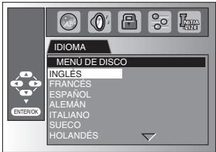 SYLVANIA LD370SSX - Ajuste de Idioma en DVD - 5