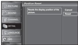 SYLVANIA LD370SSX - Position Reset - 2