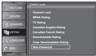 SYLVANIA LD370SSX - Use [Cursor / ] to select "New Password", then press [ENTER]. - 2