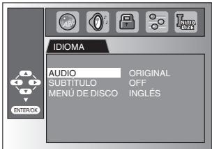 SYLVANIA LD370SSX - Ajuste de Idioma en DVD - 1
