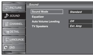 SYLVANIA LD370SSX - Sound Adjustment - 5