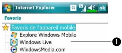 E-TEN M800 - Afficher les Chânes et les Favoris de l'appareil Mobile - 1