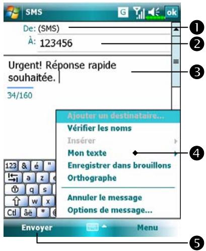 E-TEN M800 - Envoyer SMS - 1