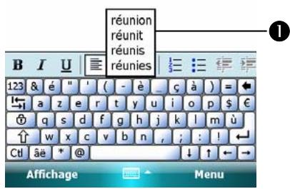 E-TEN M800 - Saisir du Texte en utilisant le Panneau de saisie - 3
