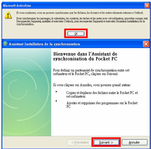 E-TEN M800 - Synchronisation USB - 1