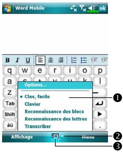 E-TEN M800 - Saisir du Texte en utilisant le Panneau de saisie - 1