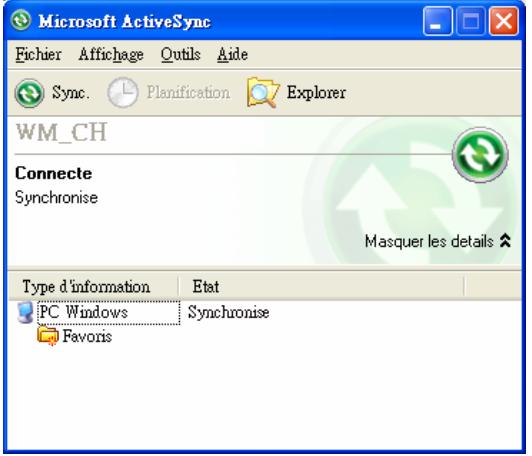 E-TEN M800 - Synchronisation USB - 4