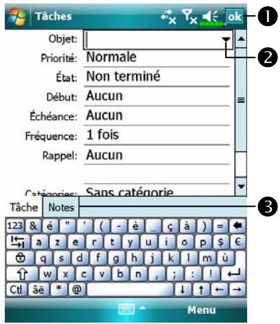 E-TEN M800 - Créer une Tâche - 2