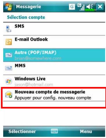 E-TEN M800 - Configuration du Serveur de Messagerie Electronique - 1