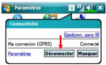 E-TEN M800 - Terminer une connexion GPRS - 1