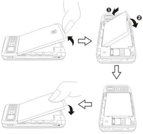 E-TEN M800 - Installer la Batterie - 1