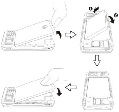 E-TEN M800 - Installer la Batterie - 1