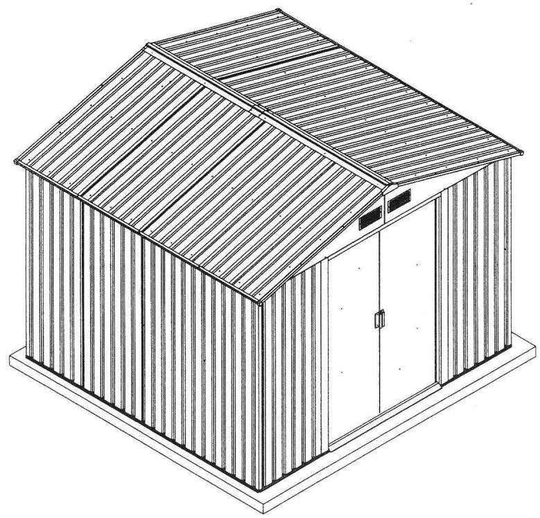 OOGARDEN ABRI METAL 8 M2 0225-0005 - Montage Porte Gauche&amp;Porte Droite - 26