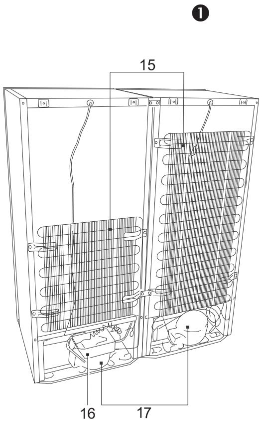 BRANDT BFL5636BX - DESCRIPTION DE L'APPAREIL, PIÈCES PRINCIPALES (schéma 1) - 3