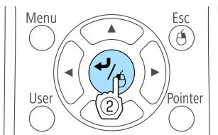 EPSON EB-475WI - Sélectionnez un élément principal de menu. - 3