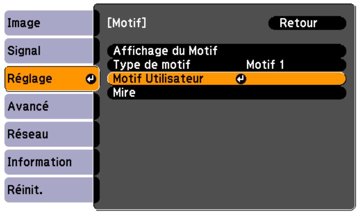 EPSON EB-475WI - Enregistrement du motif utiliser - 5
