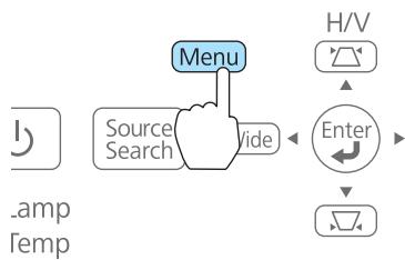 EPSON EB-475WI - Appuyez sur le bouton [Menu] pendant la projection. - 2