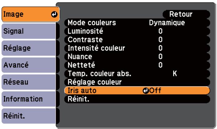 EPSON EB-475WI - Réglage de l'Iris auto - 5
