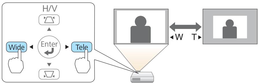EPSON EB-475WI - Réglage de la taille de l'image - 1