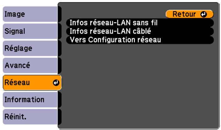 EPSON EB-475WI - Menu Réseau - 1