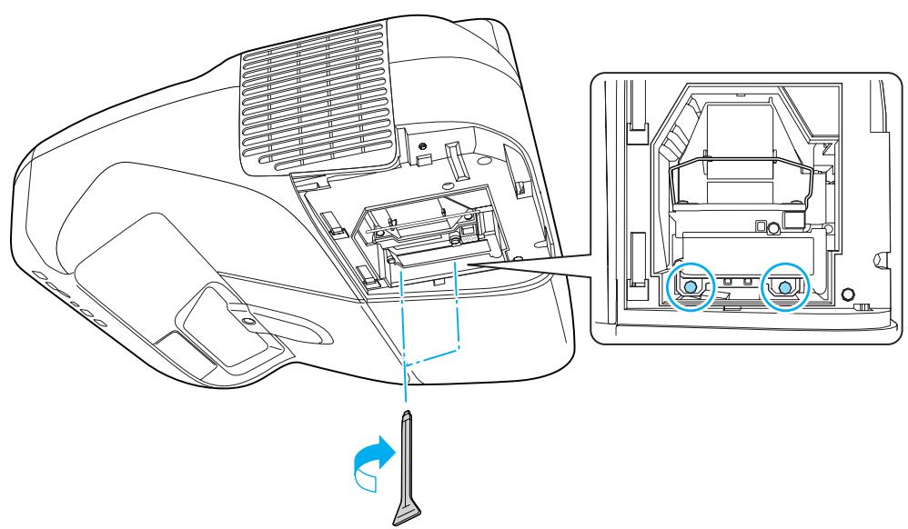 EPSON EB-475WI - Installez la nouvelle lampe. - 2
