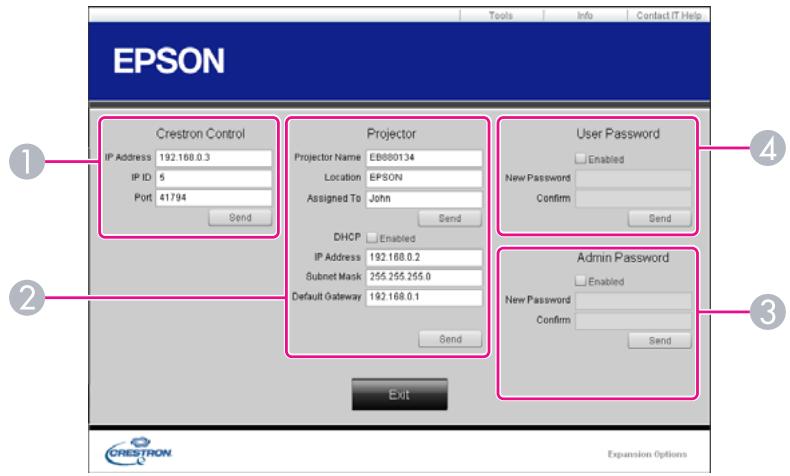 EPSON EB-475WI - Utilisation de la fenêtre d'outil - 1