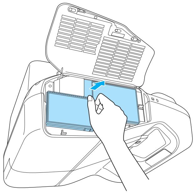 EPSON EB-475WI - Retirez le filtré à air. - 1
