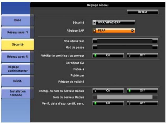 EPSON EB-1965 - Menu Sécurité - 4