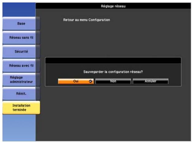EPSON EB-1965 - Remarques sur l'utilisation du menu Réseau - 1